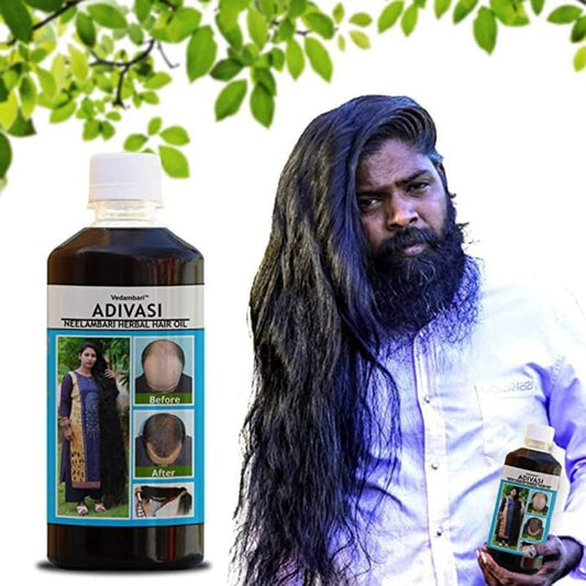 NATURAL ADIVASI HERBAL HAIR OIL (PACK OF 2) (BUY 1 GET 1 FREE)