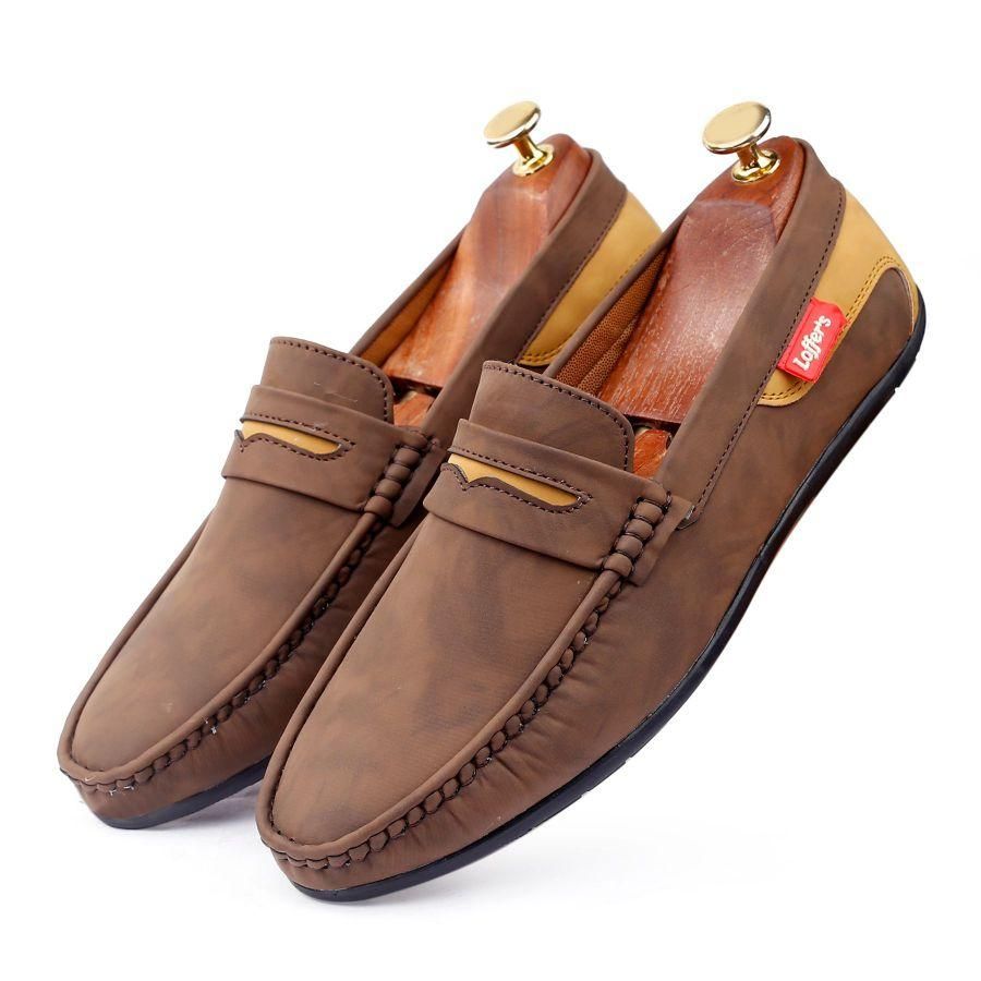 Dunzo Mens Loafer shoes slipon Brown Color